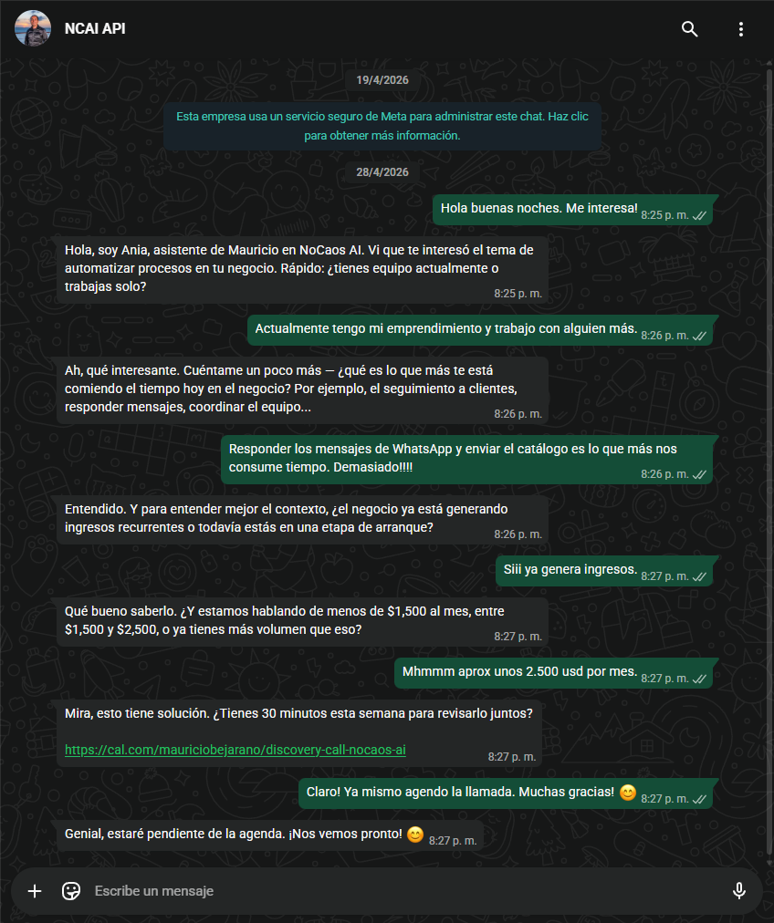 Agente de WhatsApp para leads